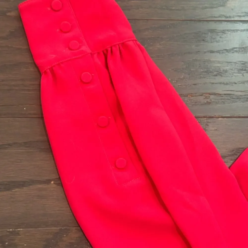 J.Crew Long-sleeve dress in 365 crepe fabric Bright Rose Size 14